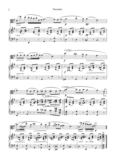 Nocturne Op 9 No 2 Abridged For Viola And Piano Page 2