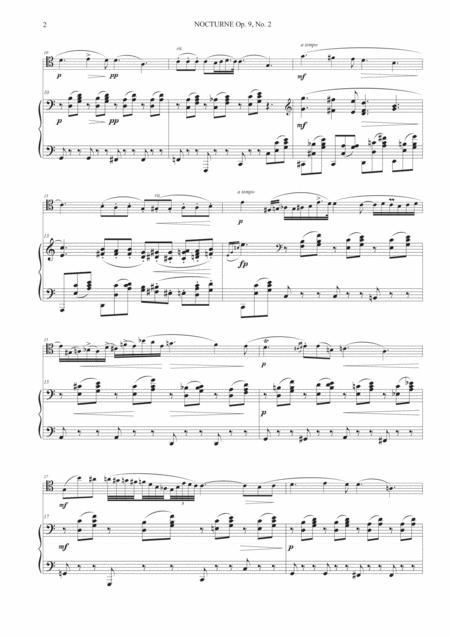 Nocturne Op 9 No 2 For Cello And Piano Page 2