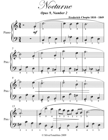 Nocturne Opus 9 Number 2 Easiest Piano Sheet Music Page 2