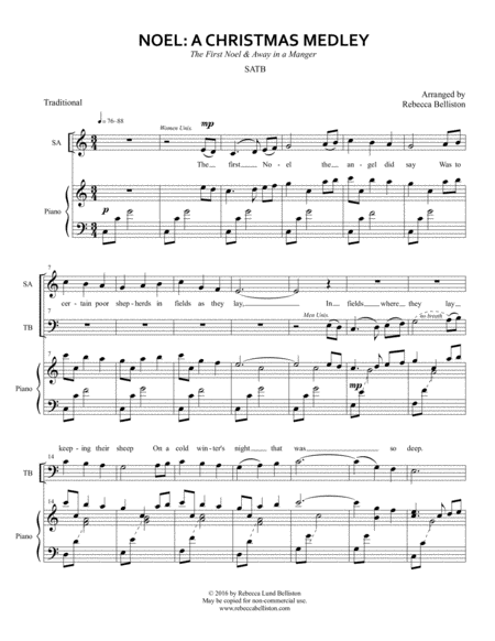 Noel A Christmas Medley Satb Page 2