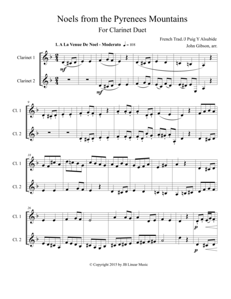 Noels From The Pyrenees Mountains Clarinet Duet Page 2