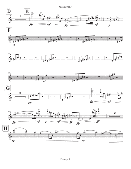 Nonet 2019 For Chamber Ensemble Flute Part Page 2