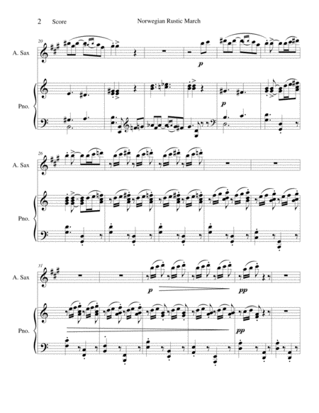 Norwegian Rustic March Mvt 2 From Lyric Pieces Opus 54 Page 2