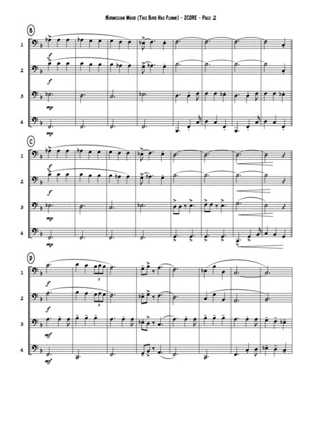 Norwegian Wood This Bird Has Flown For Trombone Quartet Page 2