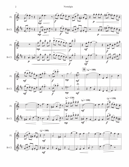 Nostalgia Duet For Flute And Clarinet Page 2