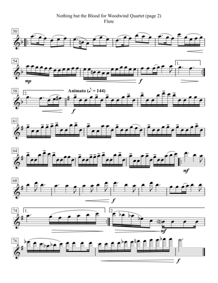 Nothing But The Blood For Woodwind Quartet Page 2