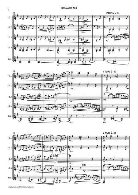 Novelletta No 1 By Alfredo D Ambrosio For Clarinet Quintet Page 2