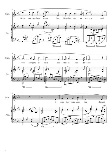Now Thank We All Our God New Setting For Mezzo Piano Page 2