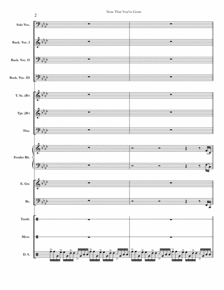 Now That You Ve Gone Chicago Full Score Set Of Parts Page 2