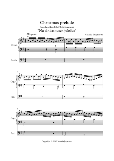 Nu Tndas Tusen Juleljus Christmas Prelude For Organ Page 2