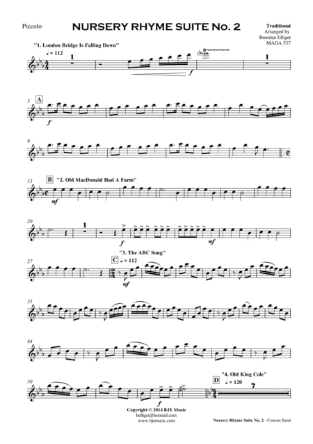 Nursery Rhyme Suite No 2 Concert Band Score And Parts Page 2