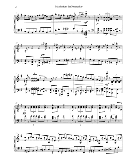 Nutcracker March Piano Solo Intermediate Page 2