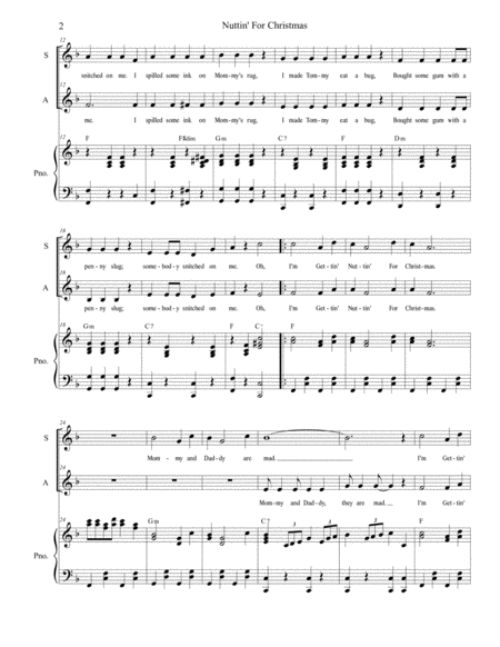 Nuttin For Christmas For 2 Part Choir Sa Page 2