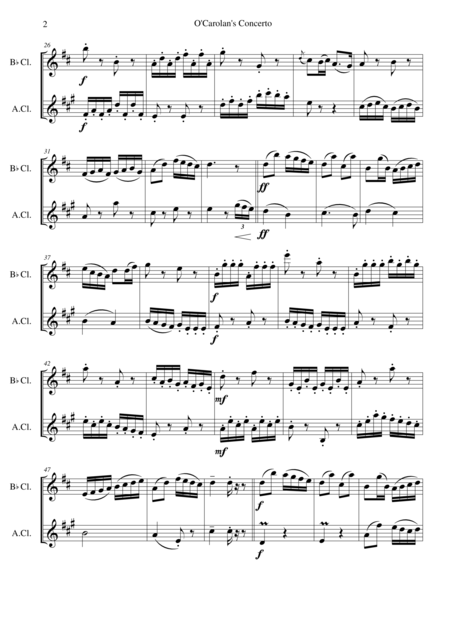 O Carolans Concerto For Clarinet And Alto Clarinet Page 2