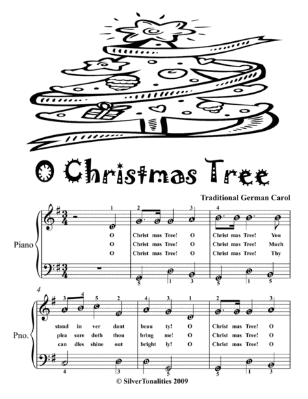 O Christmas Tree Easiest Piano Sheet Music Tadpole Edition Page 2