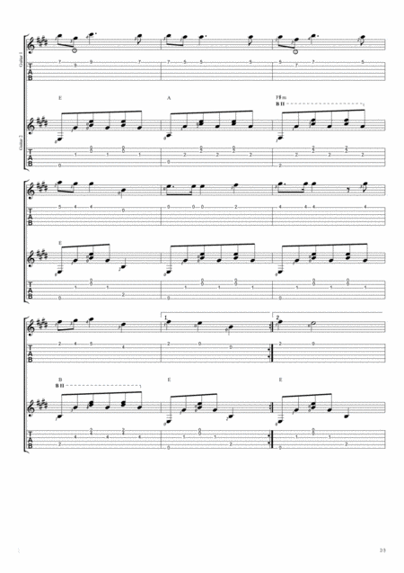 O Christmas Tree Fingerstyle Guitar Duet Page 2