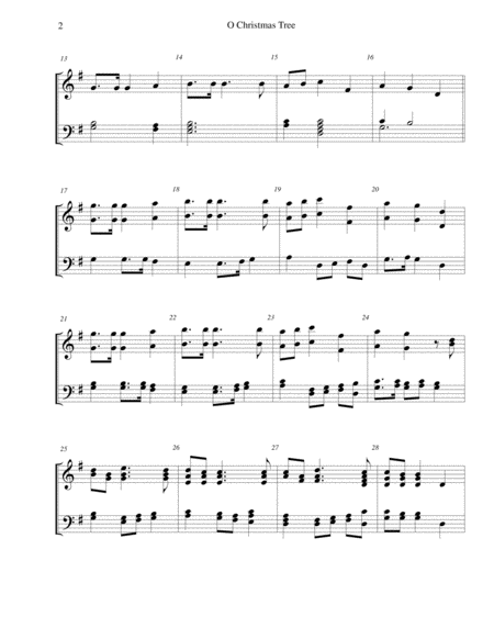 O Christmas Tree For 3 Octave Handbell Choir Page 2