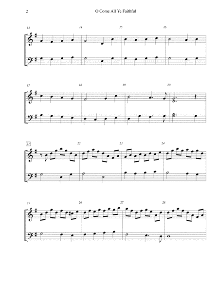 O Come All Ye Faithful Adeste Fidelis For 3 Octave Handbell Choir Page 2