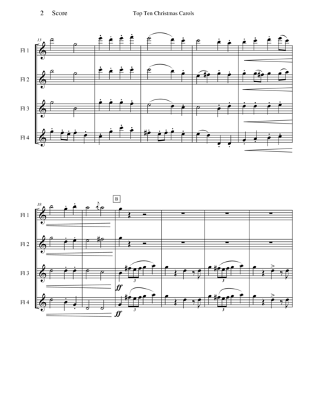 O Come All Ye Faithful For Flute Quartet Page 2