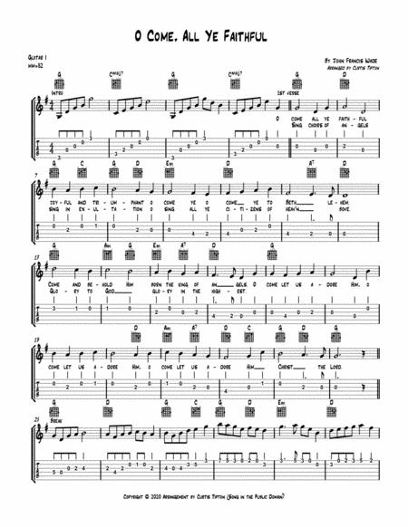 O Come All Ye Faithful For Guitar Group Page 2