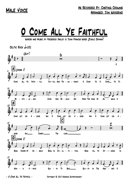 O Come All Ye Faithful Male Vocal 2 Horns 5 Rhythm Page 2