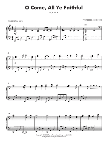 O Come All Ye Faithful Mixed Level Duet Page 2