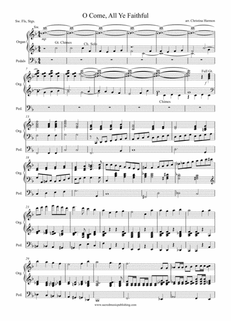 O Come All Ye Faithful Organ Page 2