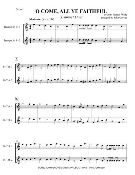 O Come All Ye Faithful Trumpet Duet Page 2