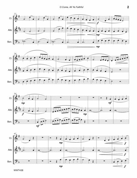 O Come All Ye Faithful Woodwind Trio Clarinet Alto Sax Bassoon Unaccompanied Page 2