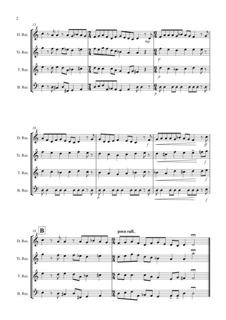 O Come O Come Emmanuel For Recorder Quartet Page 2