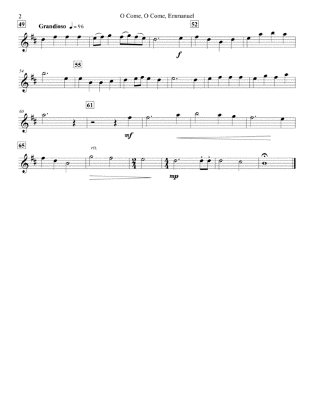 O Come O Come Emmanuel Sax Quartet Page 2