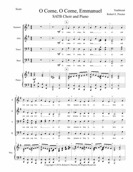 O Come O Come Immanuel Satb With Piano Accompaniment Page 2