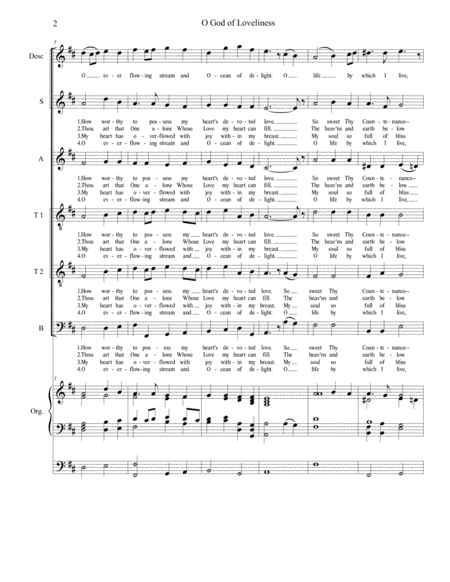 O God Of Loveliness Satb Descant Organ Page 2