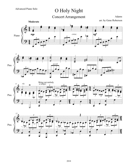 O Holy Night Advanced Concert Piano Arrangement Page 2