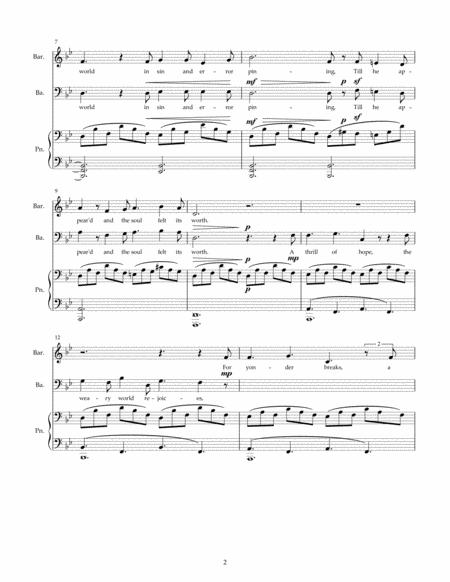 O Holy Night Baritone Bass Duet Bb Major Page 2