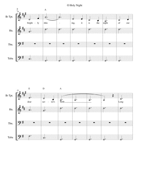 O Holy Night Brass Page 2