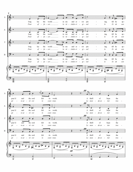 O Holy Night Cantique De Noel For Mixed Satb Choir And Piano In C Major With French And English Lyrics Page 2