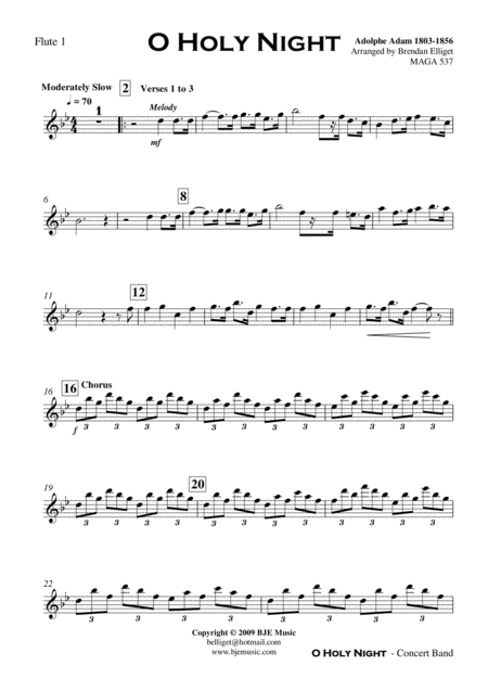 O Holy Night Concert Band Score And Parts Page 2