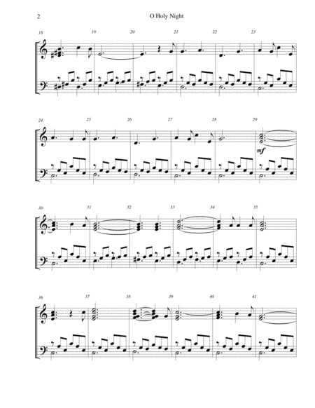 O Holy Night For 3 Octave Handbell Choir Page 2