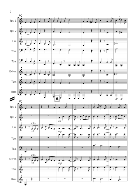 O Holy Night For Brass Quintet Page 2