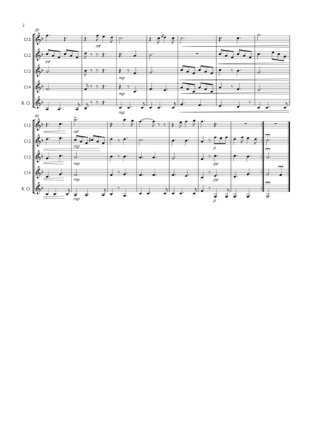 O Holy Night For Clarinet Quintet Page 2