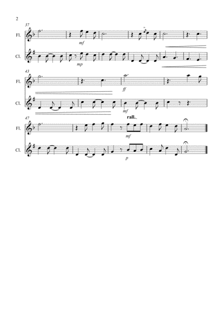 O Holy Night For Flute And Clarinet Duet Page 2