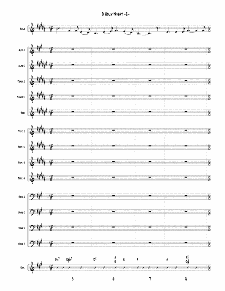 O Holy Night For Little Big Band Up To Full Big Band Page 2