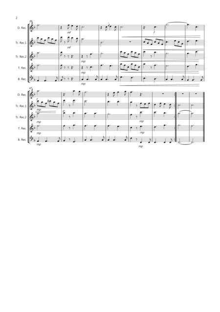 O Holy Night For Recorder Quintet Page 2