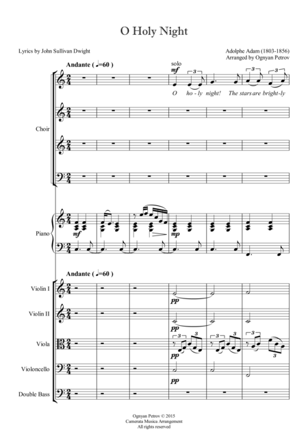 O Holy Night For Satb Piano And String Orchestra Page 2