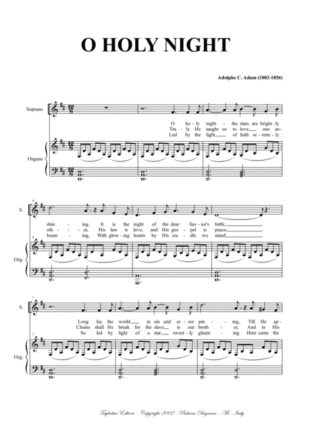 O Holy Night For Soprano Or Tenor And Piano Page 2
