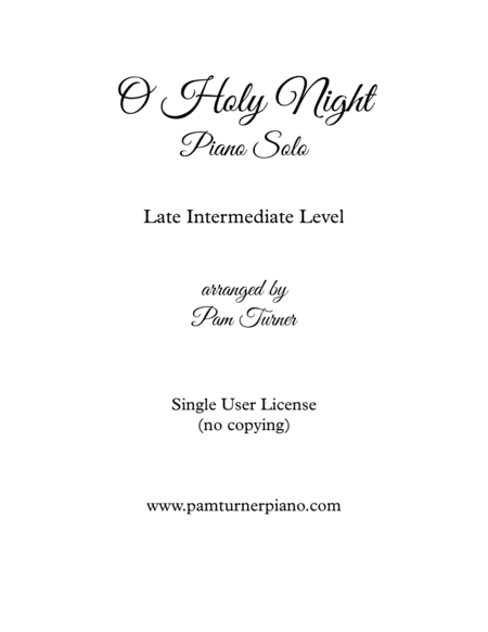 O Holy Night Intermediate Piano Solo Page 2