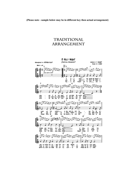 O Holy Night Lead Sheet Arranged In Traditional And Jazz Style Key Of B Page 2