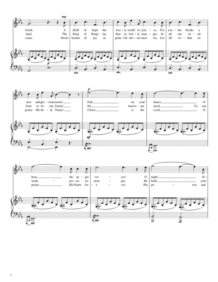 O Holy Night Original Version High Voice Key Eb Page 2