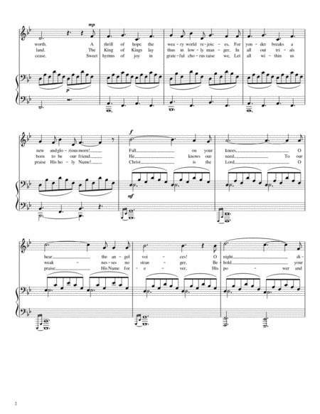 O Holy Night Original Version Medium Low Voice Key Bb Page 2